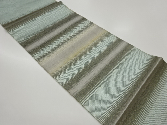 引箔横段模様織出し袋帯